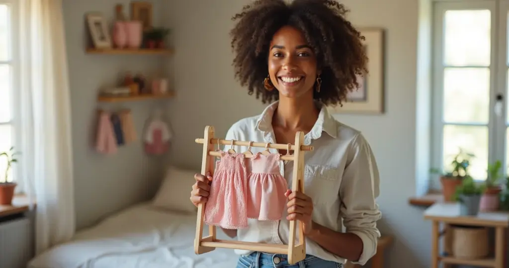 Como fazer arara roupas boneca que organiza e encanta por menos de R$20