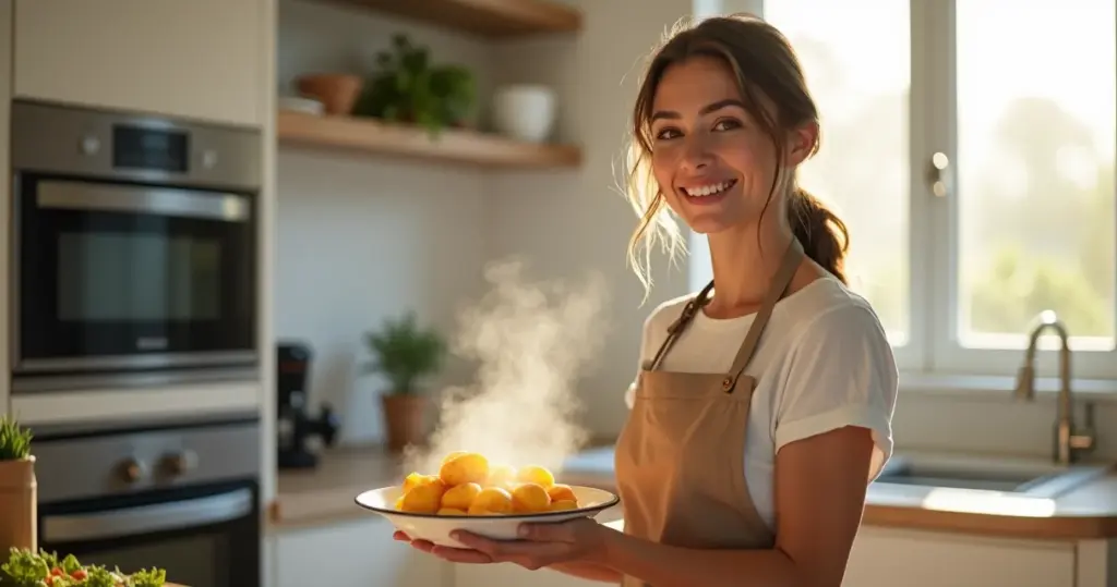 Como fazer batata cozida microondas em 10 min com textura de chef