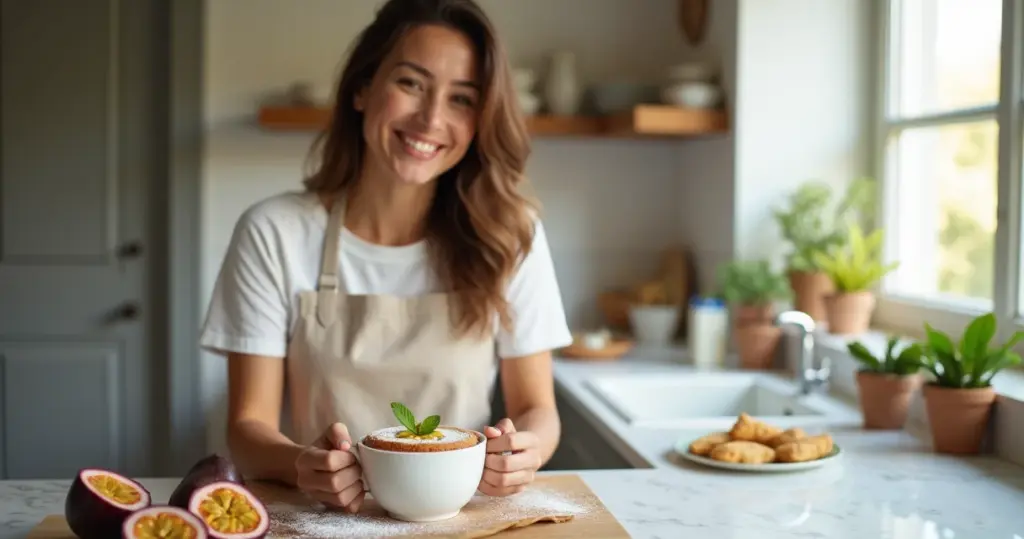 Como fazer bolo de maracujá na caneca fofinho em 3 minutos