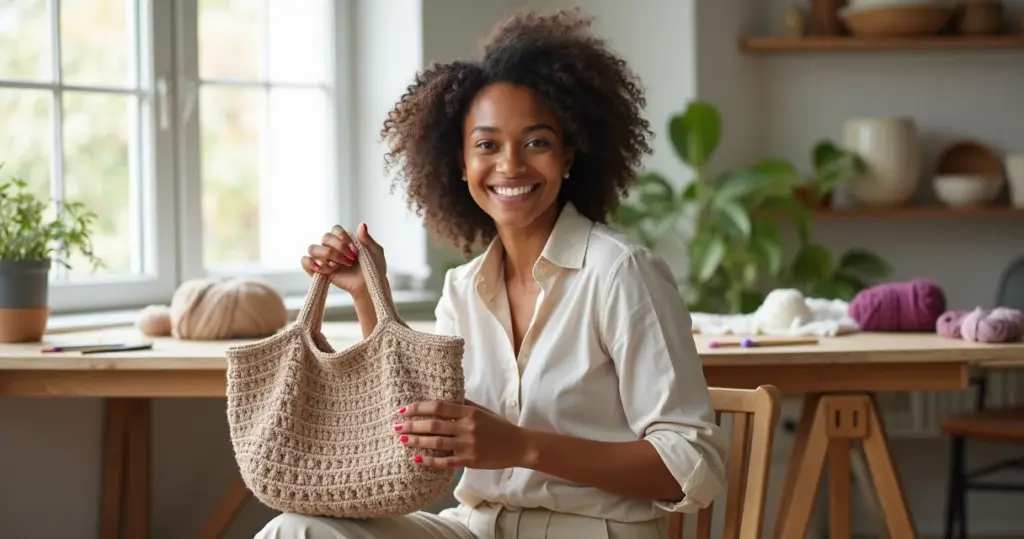Como fazer bolsa crochê com acabamento profissional (o pulo do gato)