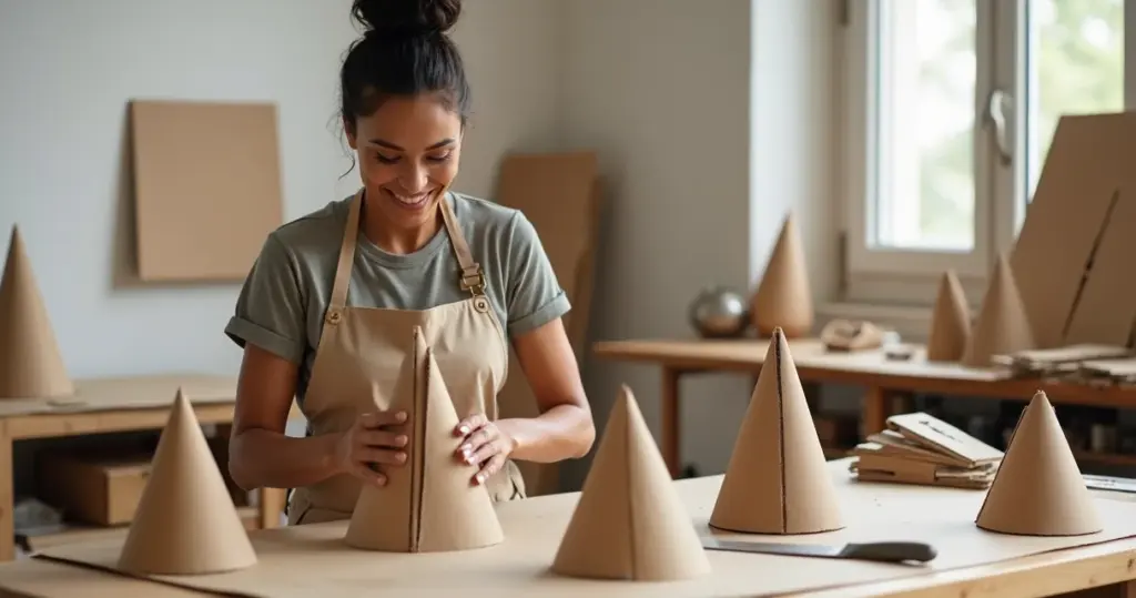 Como fazer cones de papelão perfeitos: método que evita cones tortos