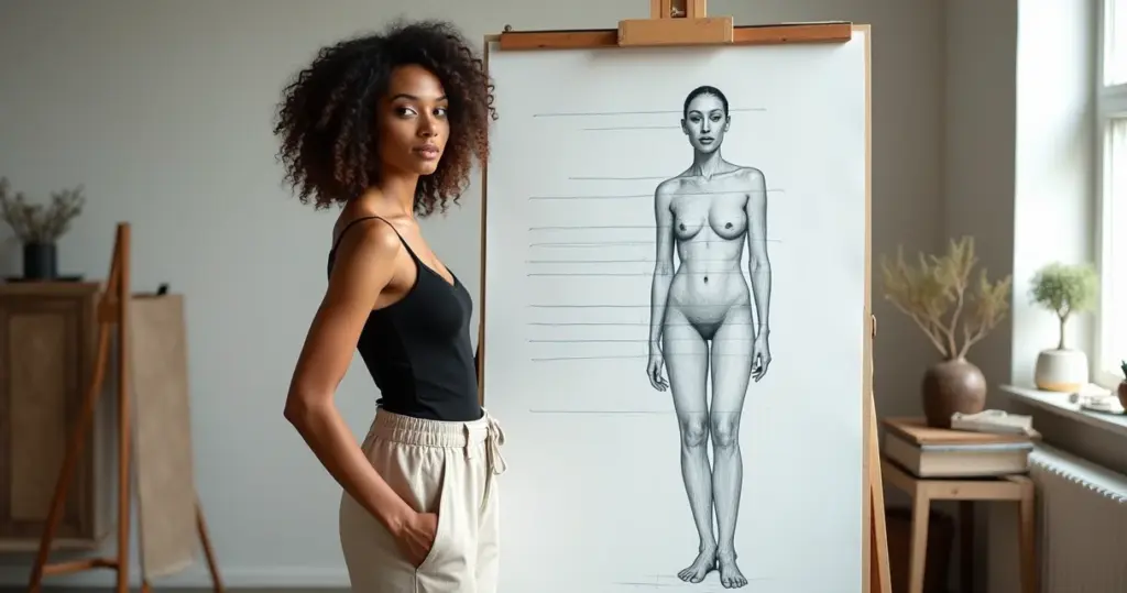 Como fazer desenhar corpo feminino? Domine a proporção de 7 a 8 cabeças