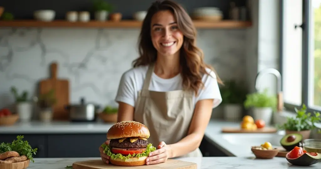 Como fazer hambúrguer vegano caseiro com textura que abraça o pão