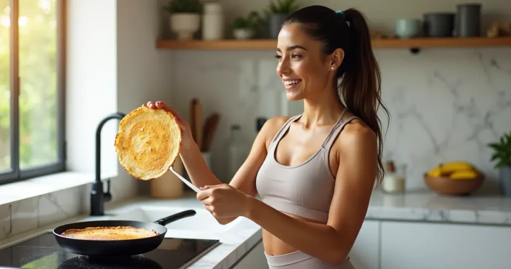 Como fazer massa panqueca fit ponto que não quebra na frigideira Como fazer massa panqueca fit ponto que não quebra na frigideira