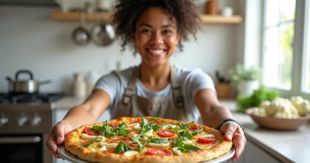 Como fazer pizza fit couve flor crocante em 30 min (sem culpa)