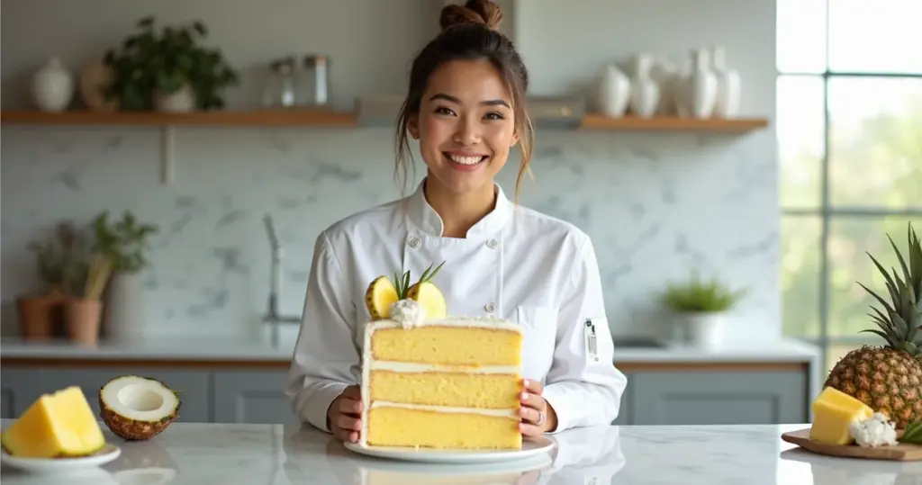 Como fazer recheio bolo abacaxi coco que não fica aguado (técnica profissional)