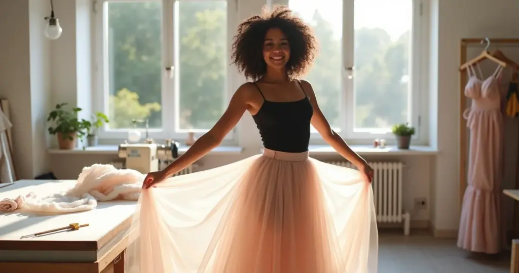 Como fazer saia de tule longa com caimento profissional gastando menos