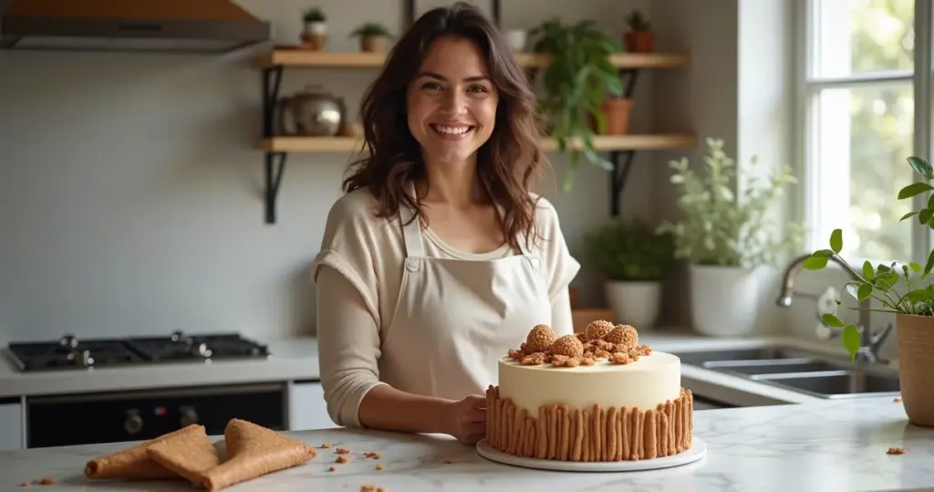 Como fazer um bolo confeitado com Bis que parece de confeitaria Como fazer um bolo confeitado com Bis que parece de confeitaria