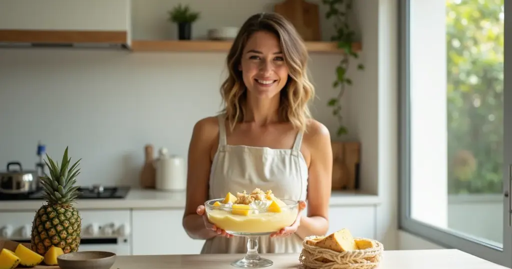 Como fazer um pavê de abacaxi cremoso em 45 minutos (sem empelotar!)
