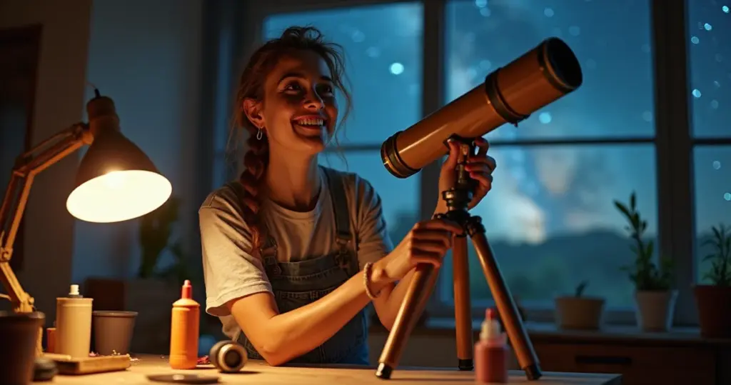 Como fazer um telescópio caseiro que revela estrelas por menos de R$5