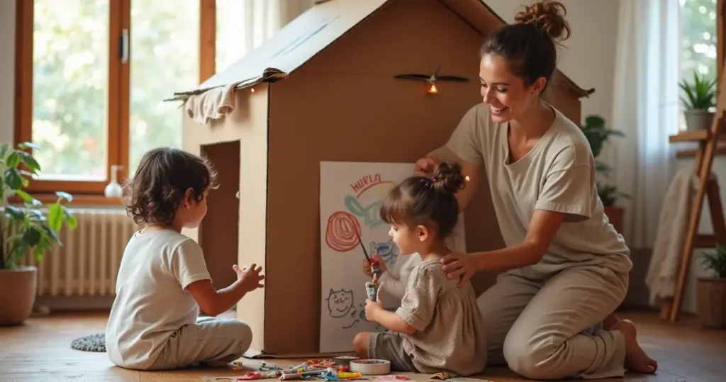 Como fazer uma cabana de papelão que encanta as crianças por semanas