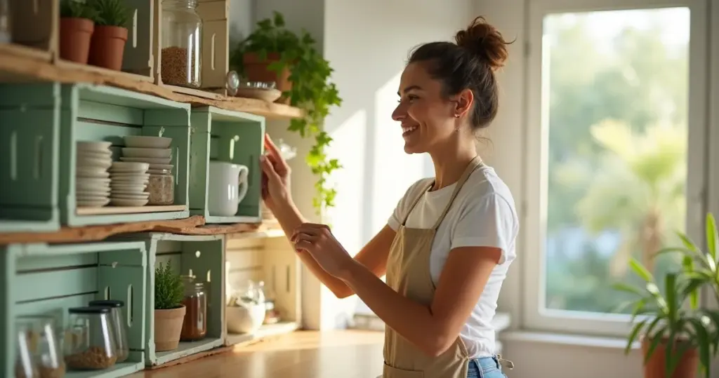 18 Ideias de Decoração com Caixotes de Feira na Cozinha (Economize R$500)