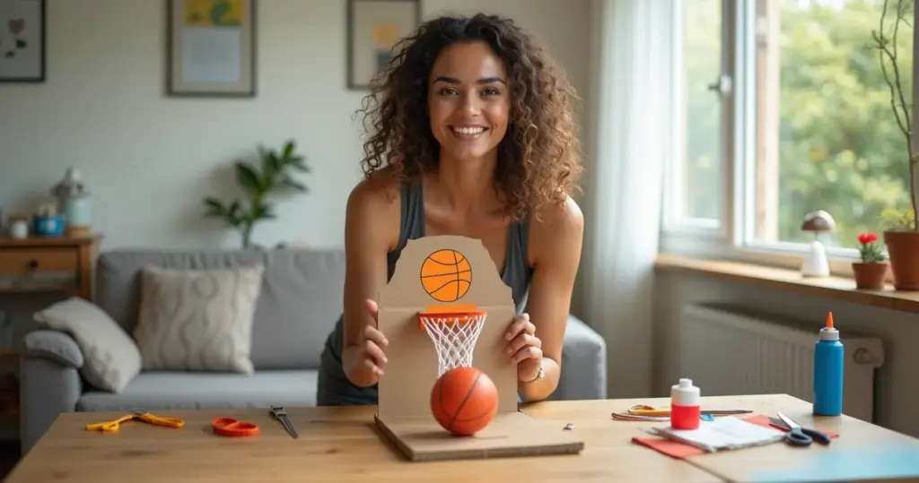 DIY como fazer um fantástico jogo de basquete com papelão em 1 hora