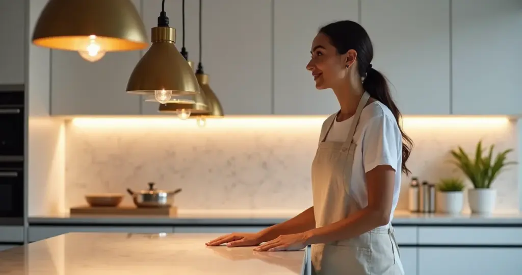 12 Ideias de Iluminação Cozinha que Transformam o Ambiente em 3 Camadas