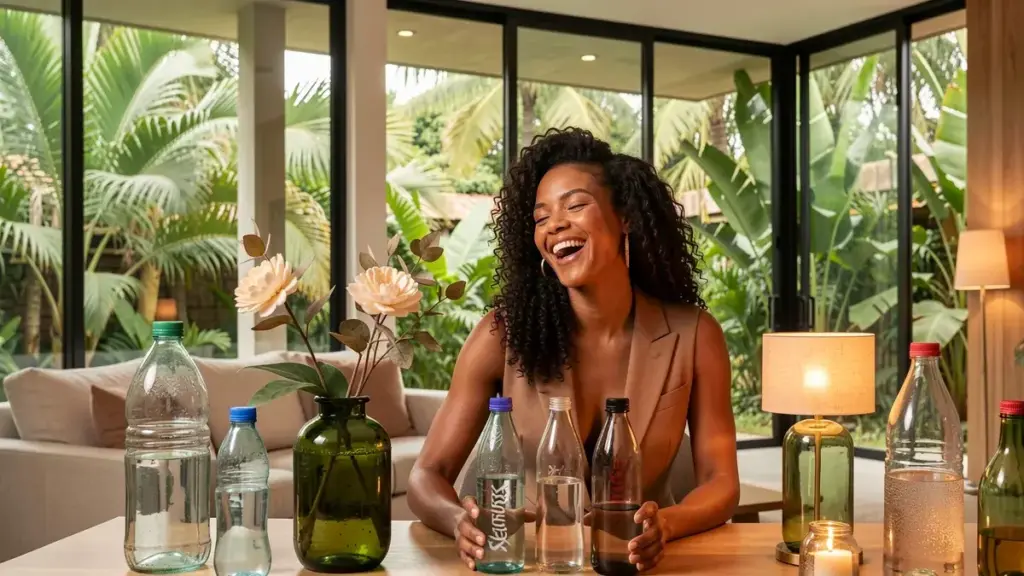 Ideias de decoração com garrafas de suco de vidro e PET que ficam bonitas de verdade Ideias de decoração com garrafas de suco de vidro e PET que ficam bonitas de verdade